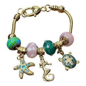 Kim Rogers Ocean Charm Gold Bracelet